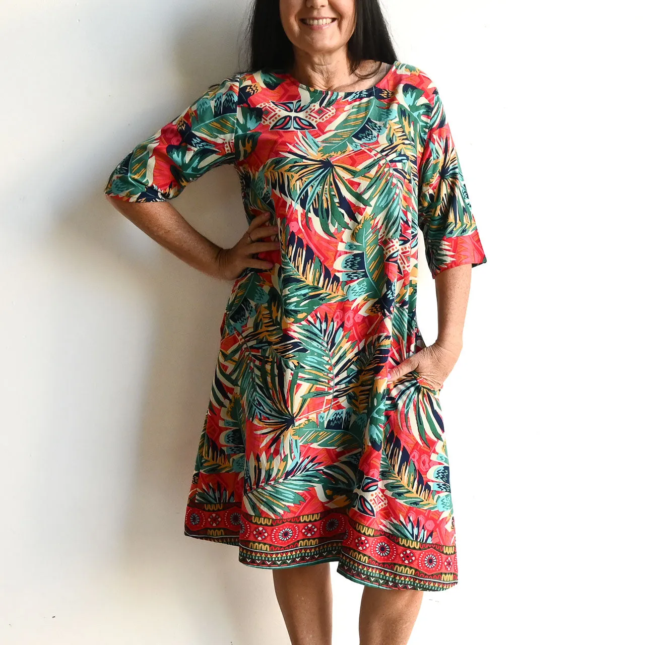 Contemporary Shift Dress by Orientique Australia - Rio - 61704
