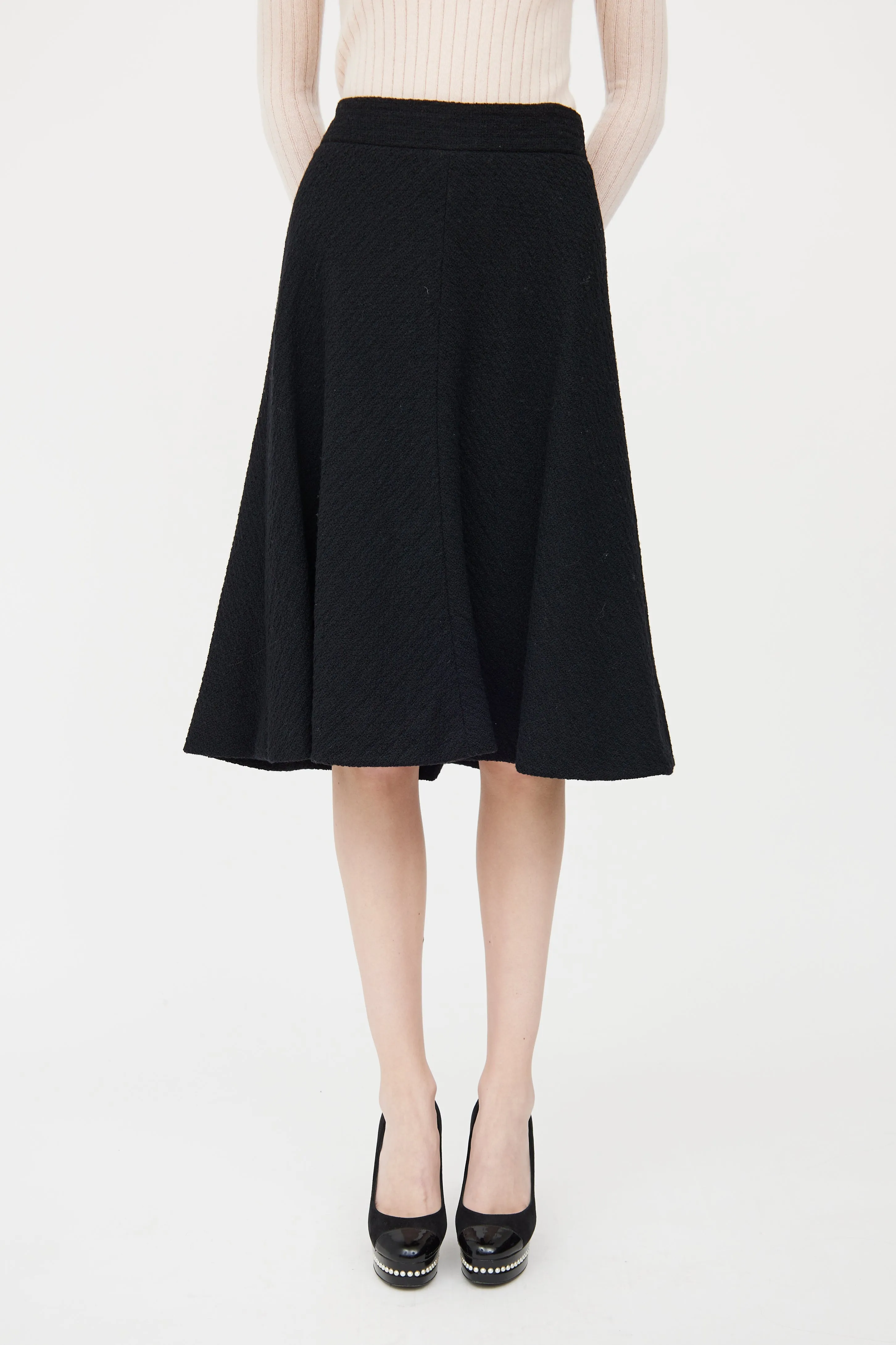 Fall 2009 Black Wool A Line Skirt
