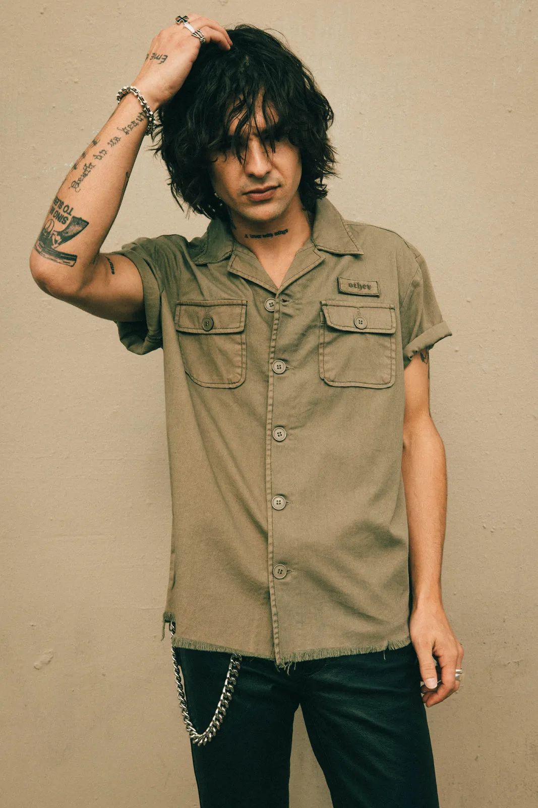 S/S Military Shirt | Military Green